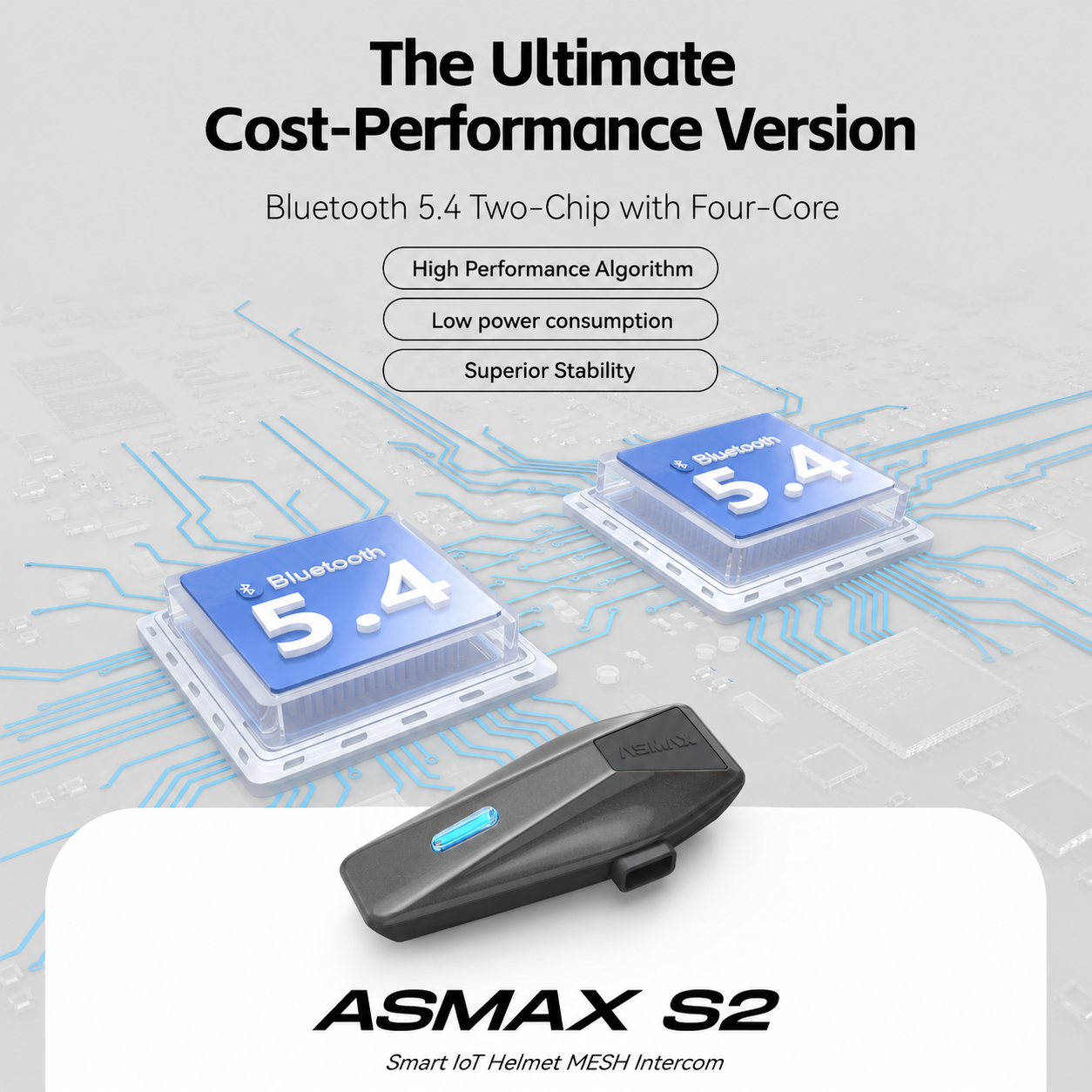 ASMAX S2 Mesh Intercom Headset