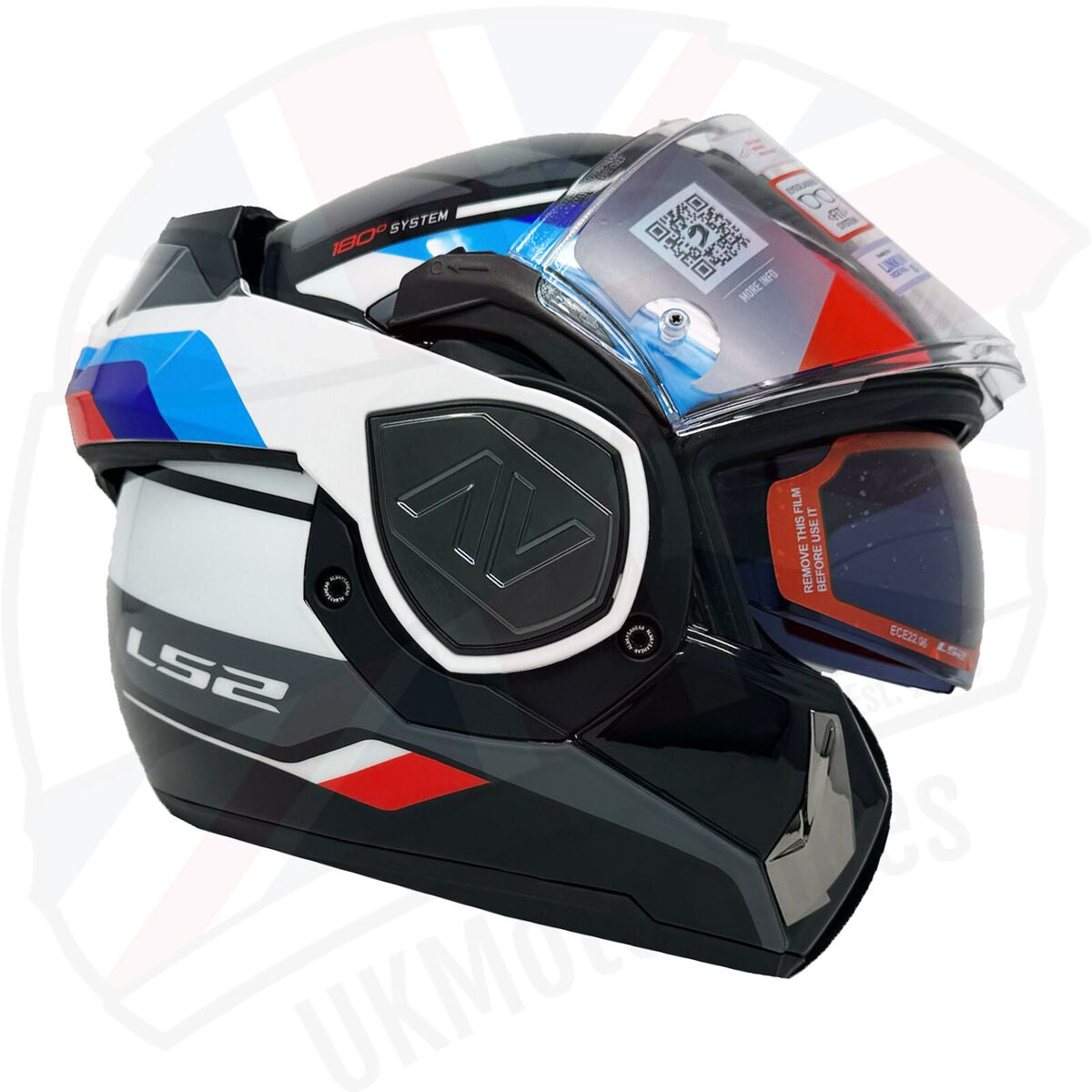 LS2 FF906 ADVANT SPORT GLOSSY BLACK BLUE RED
