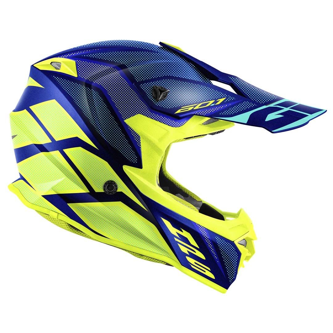 GIVI 60.1 Invert Blue/Matte Yellow Helmet, detail
