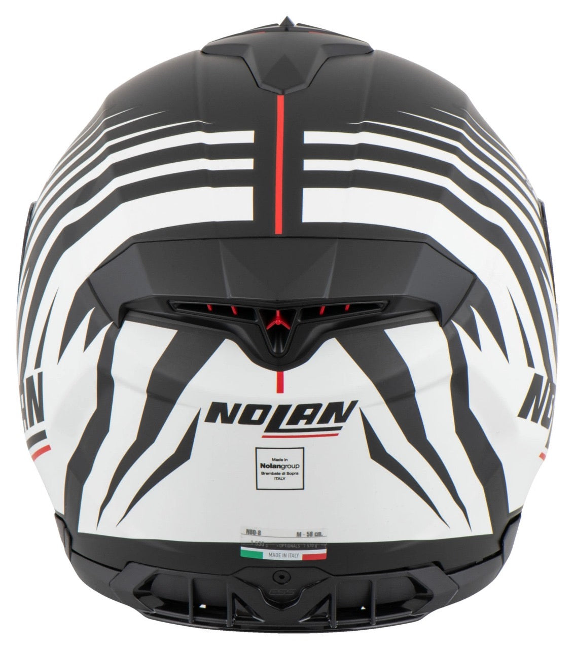 NOLAN N80-8 KOSMOS FLAT BLACK WHITE-RED