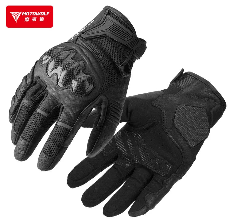 MOTOWOLF “X-STAR” CARBON GLOVES