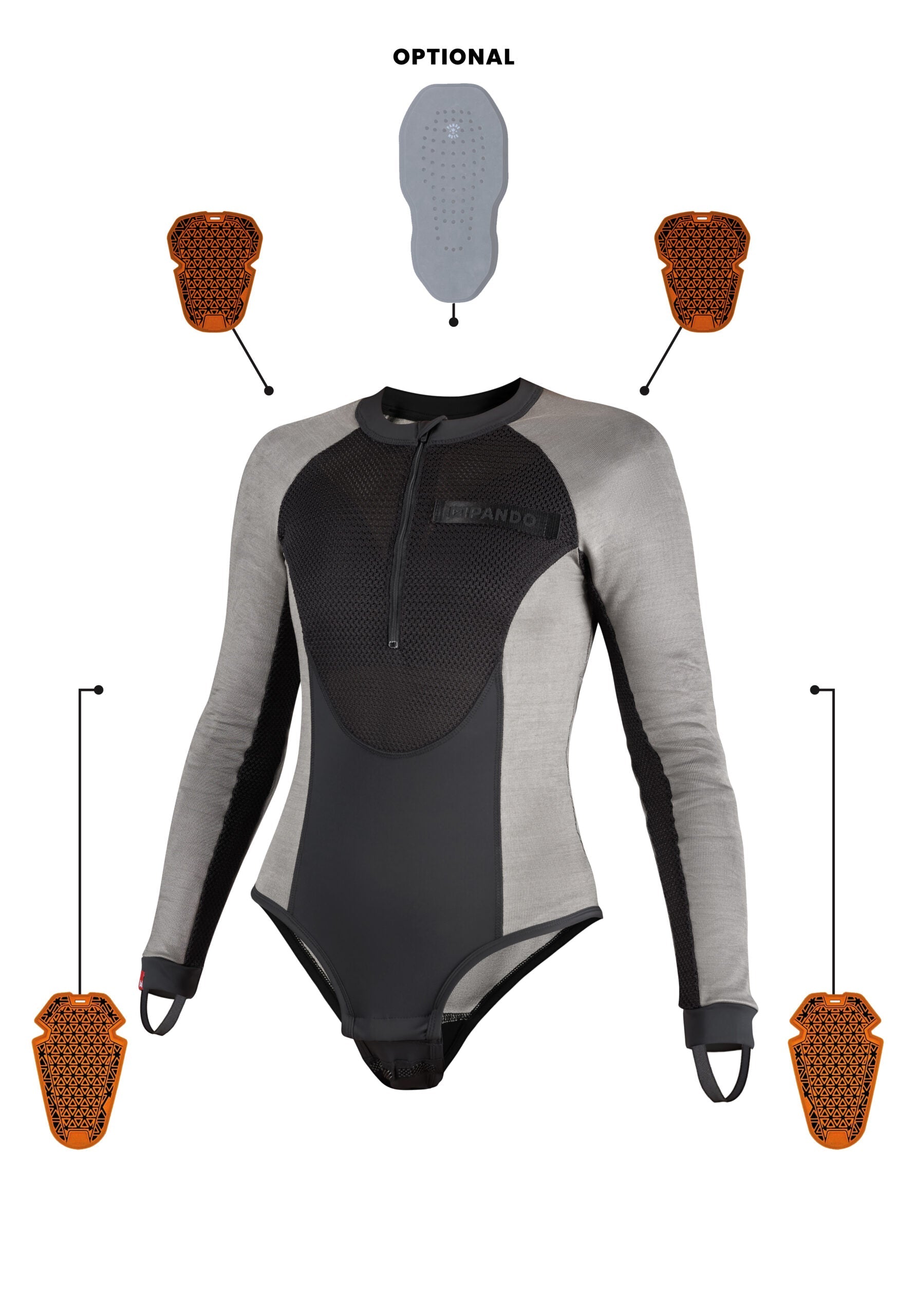 pandomoto bia grey baselayer