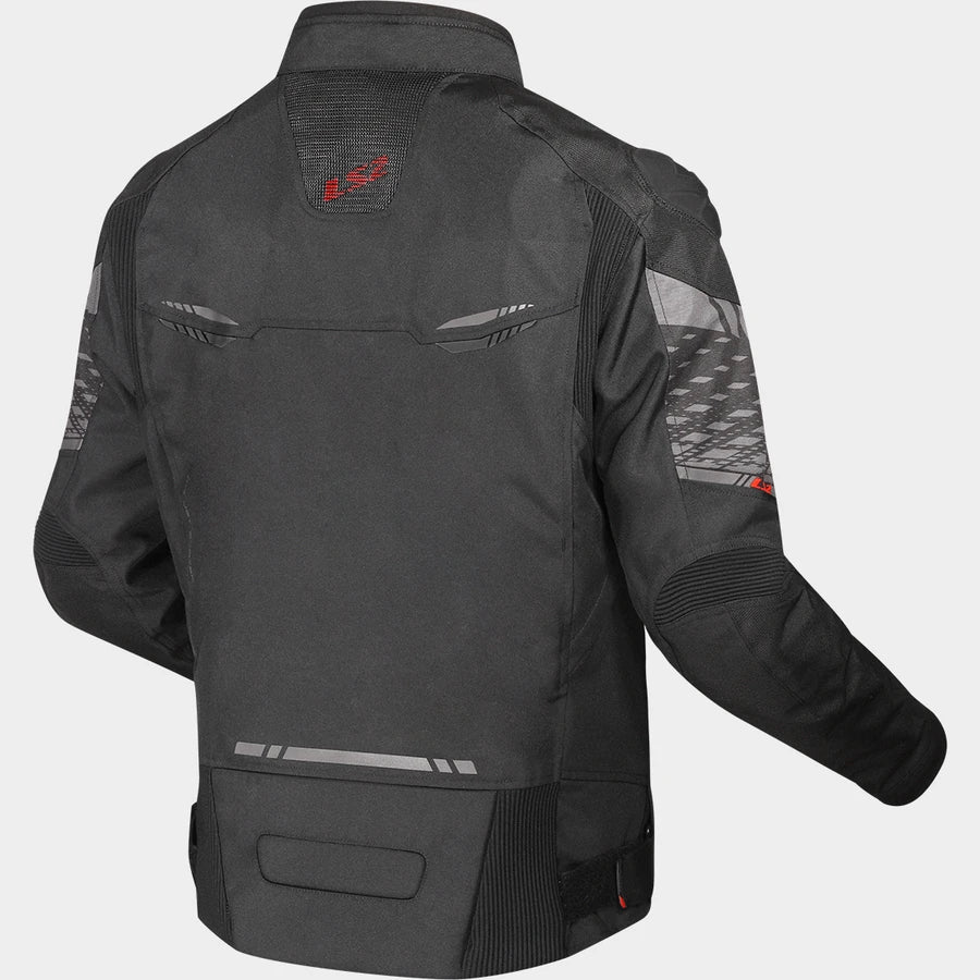 LS2 Apex Lady Waterproof Sport Jacket Black/Dark Grey, side view