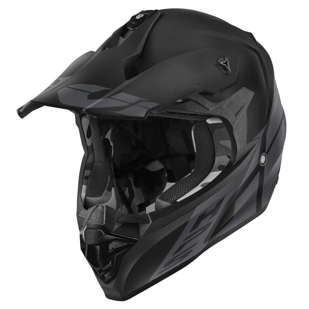 GIVI 60.1 Invert Black/Dark Grey Matte, motocross helmet for motocross and dirt bike riders in Lebanon