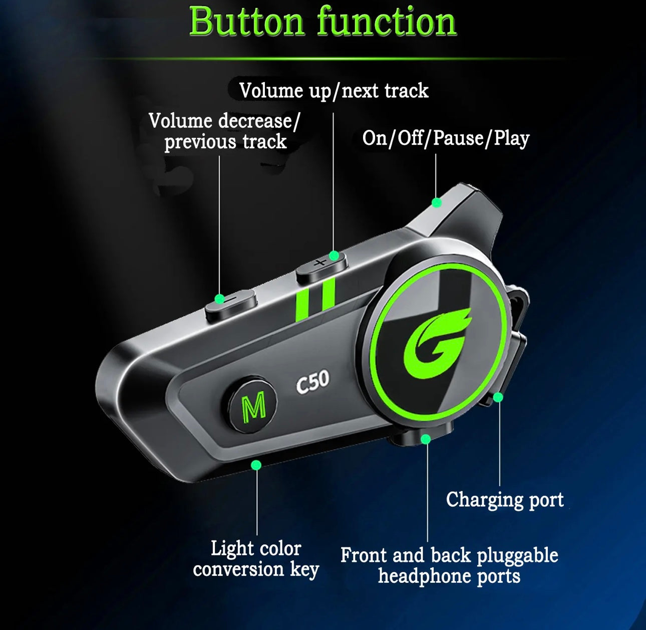 C50 BT HELMET INTERCOM SYSTEM