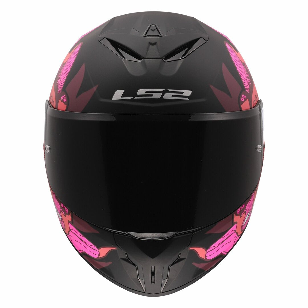 LS2 RAPID III POPPIES BLACK PINK MATTE