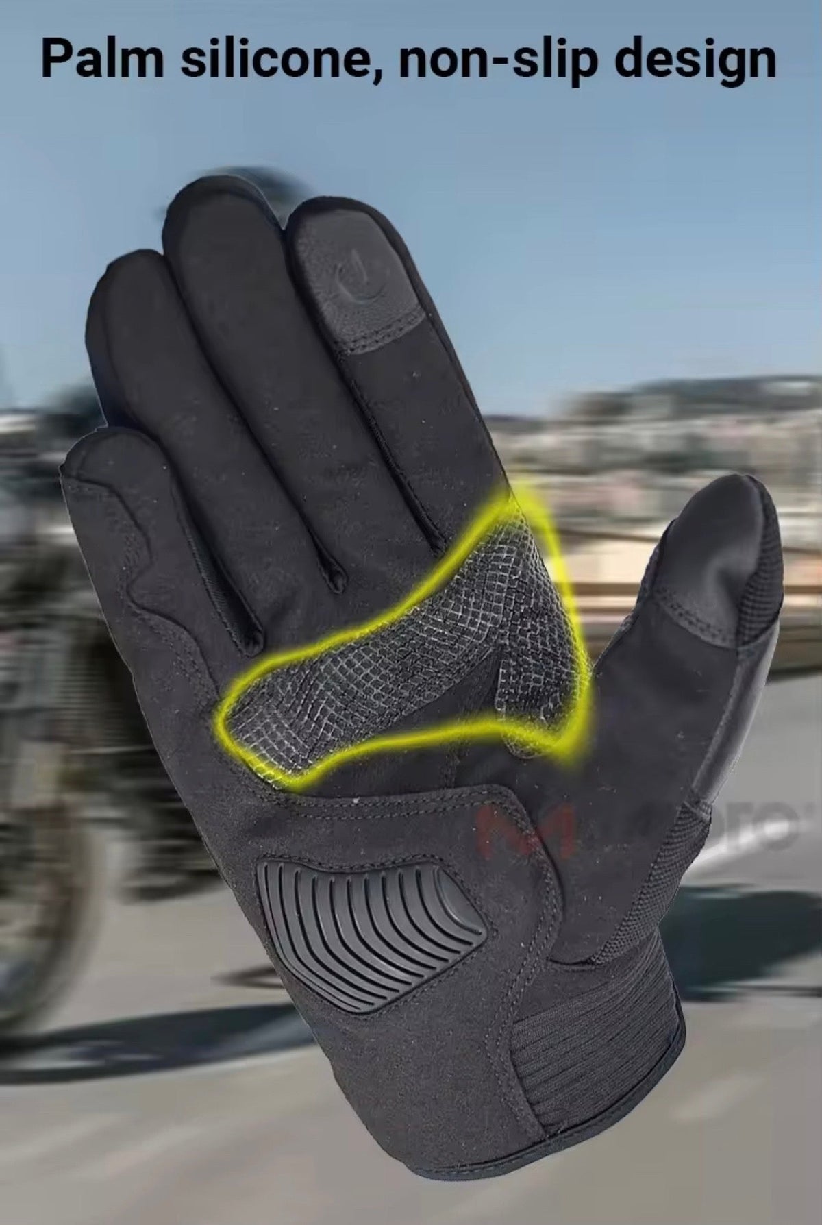 Vemar Momo Carbon Fiber Motorcycle Gloves, side view