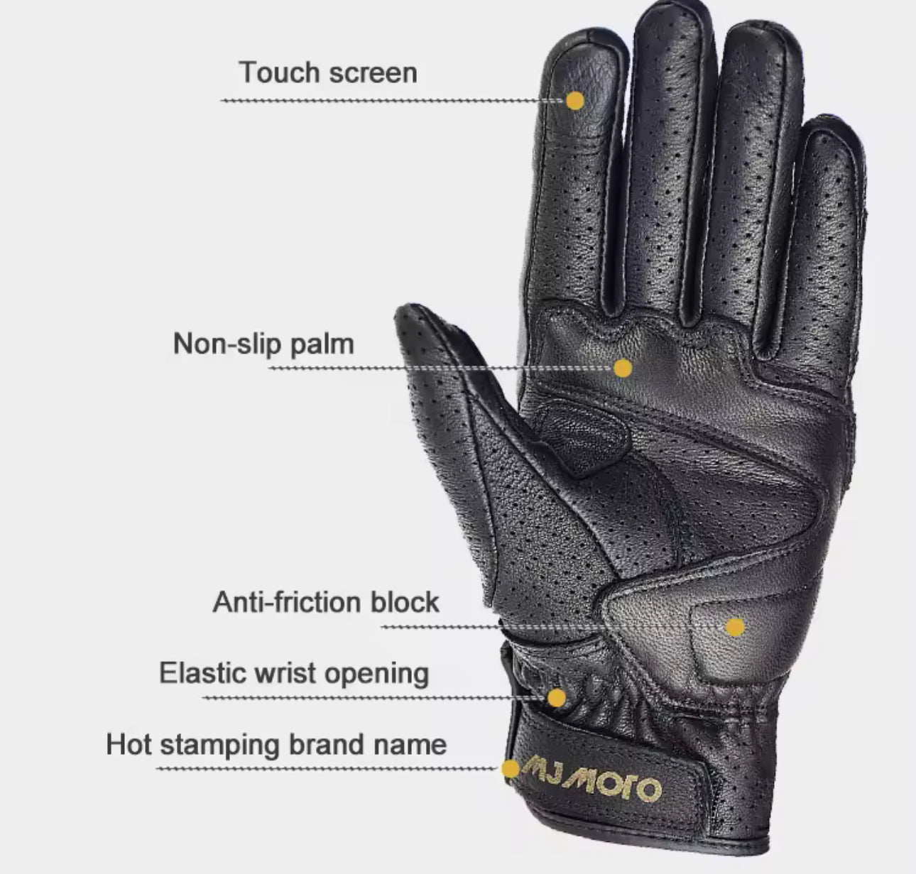 MJ MOTO “RAPTOR” LEATHER BLACK