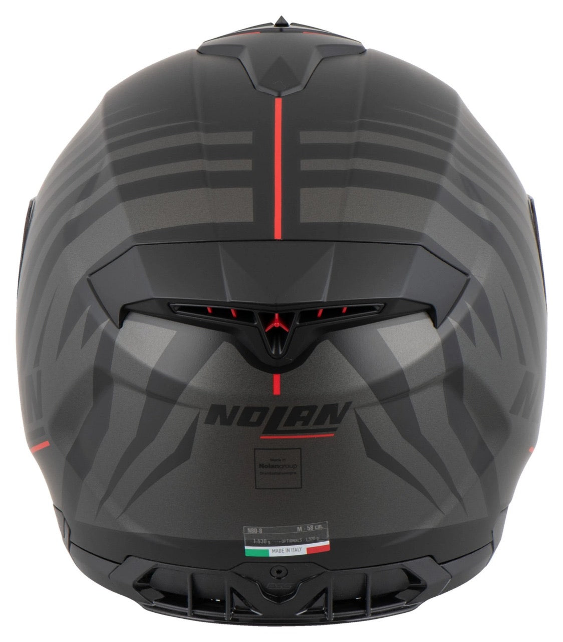 NOLAN N80-8 KOSMOS FLAT BLACK ANTRC-RED
