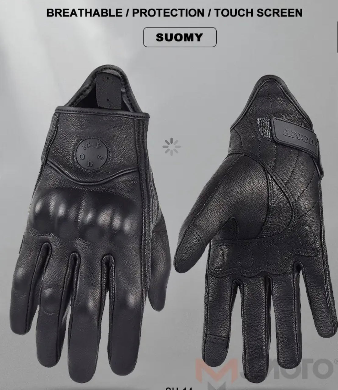 SUOMY “NERO” LEATHER GLOVES