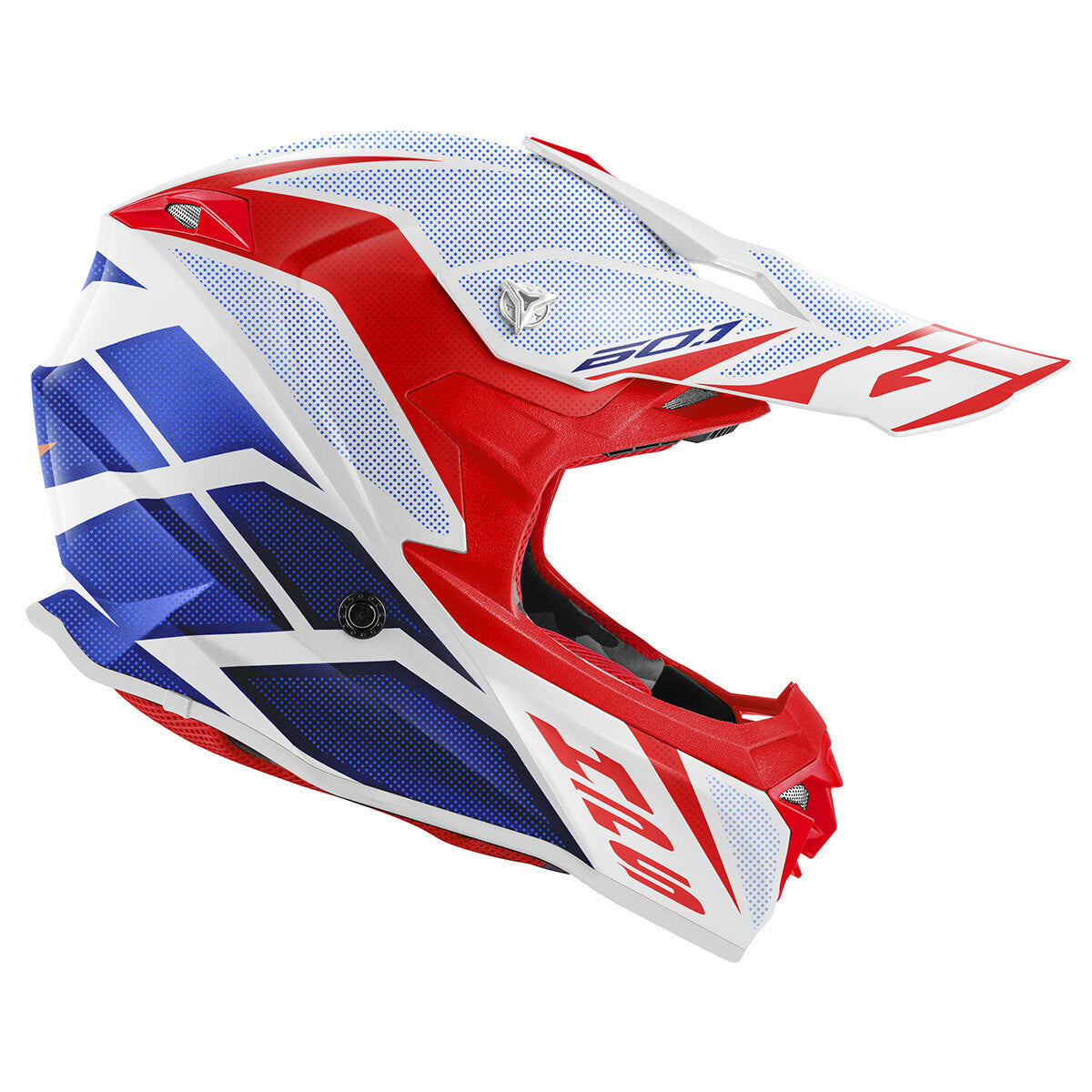 GIVI 60.1 Fresh Red/Blue/White Gloss Helmet, side view