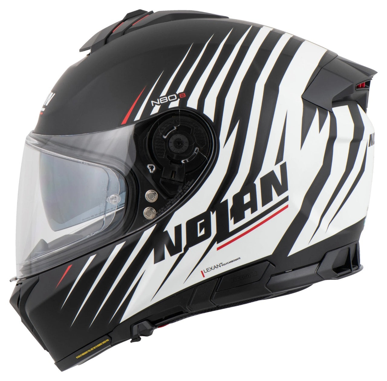 NOLAN N80-8 KOSMOS FLAT BLACK WHITE-RED