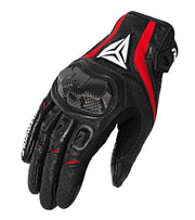 MOTOWOLF “THUNDER” CARBON GLOVES ROSSO