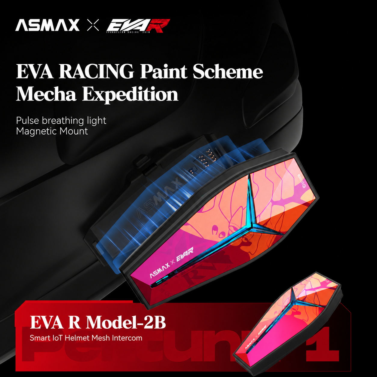 ASMAX Future 1 EVA R 40mm Mesh Intercom Headset