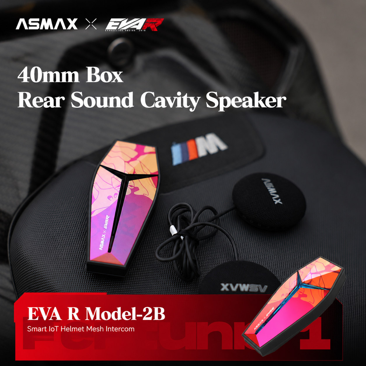 ASMAX Future 1 EVA R 40mm Mesh Intercom Headset