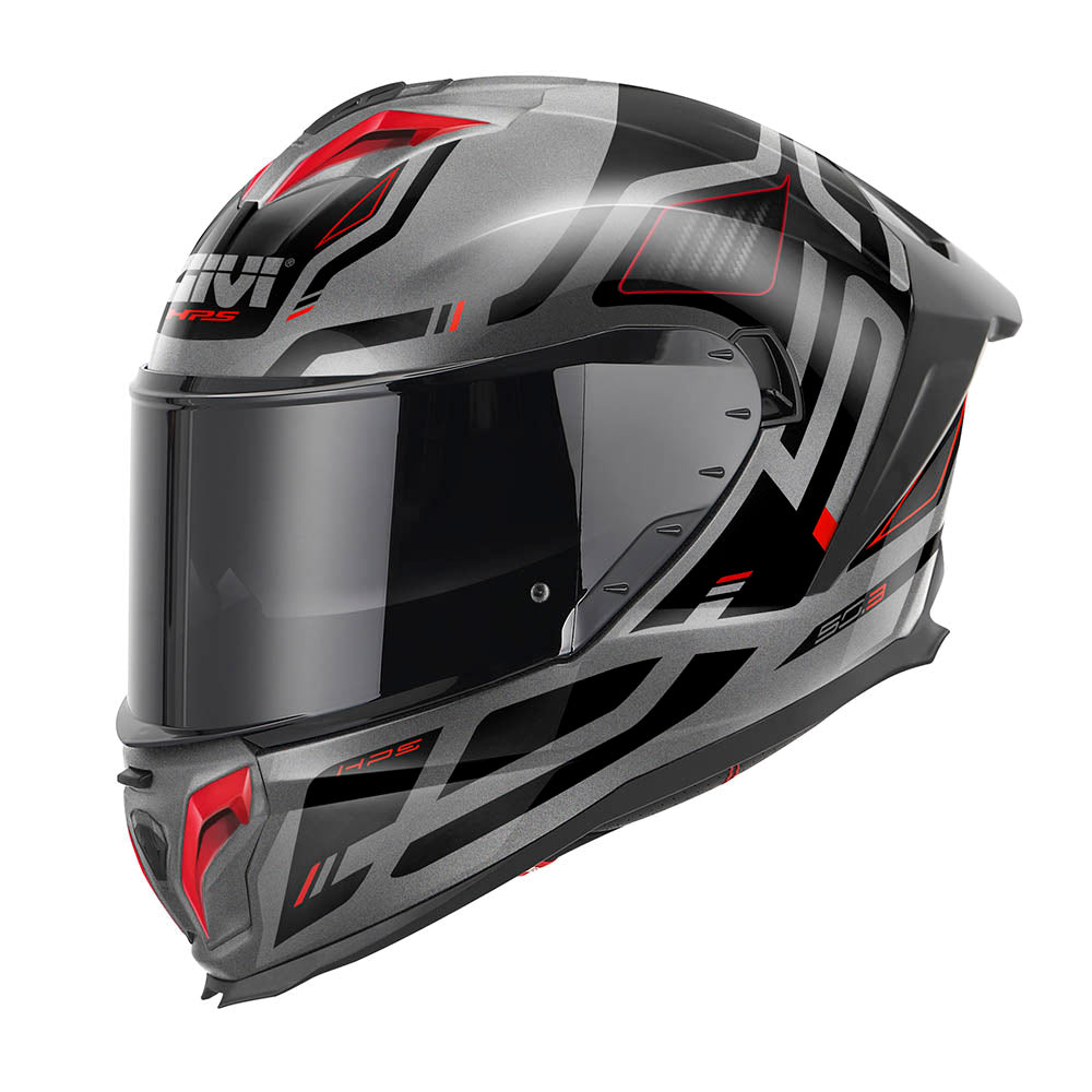 GIVI 50.3 QUASAR GLOSSY TITANIUM/BLACK/RED