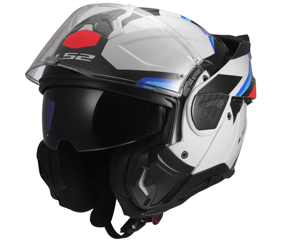 LS2 FF910 ADVANT II 2 TRIPLE GLOSSY WHITE BLUE RED