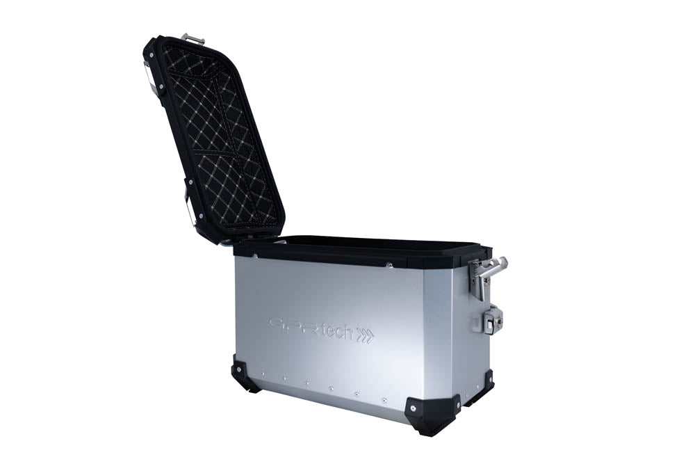 GPR TECH Pair of side cases aluminum made , silver color Capacity 38 LT. + 38 LT.  (without rack) – Premium Aluminum Motorcycle Panniers – image 7