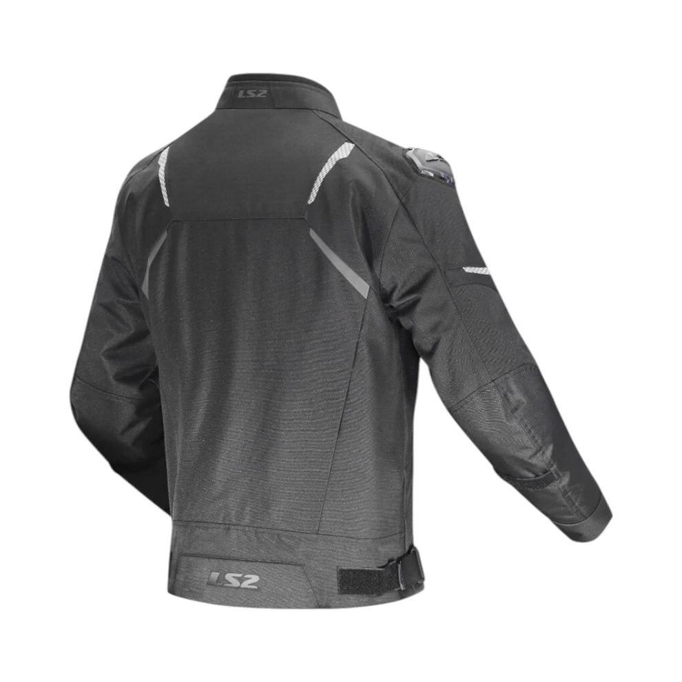 LS2 Zoom Men's Waterproof Sport Jacket Black, side view