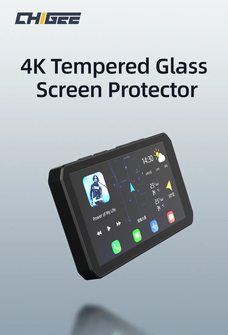 Chigee AIO-5 Tempered Glass Protector, side view