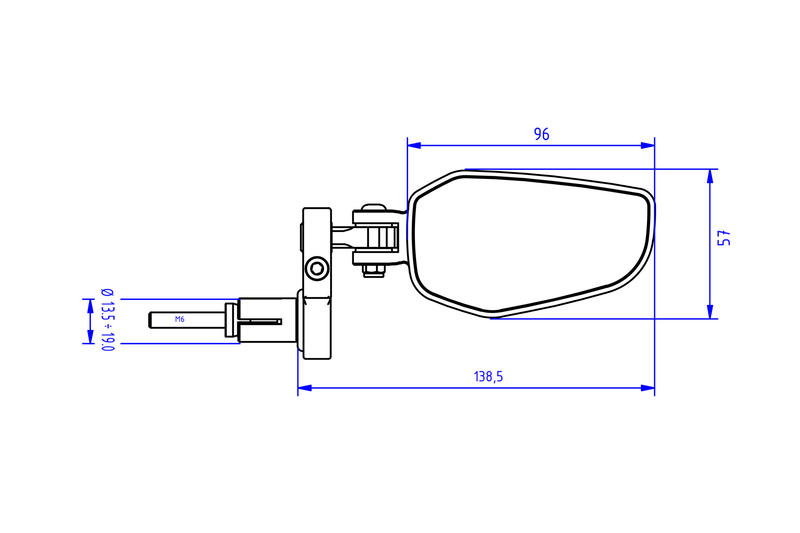 CNC Racing - Bar end mirror EVO - Universal