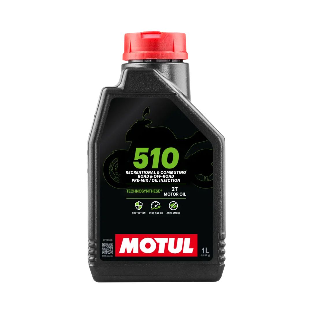 Motul 510 2T semi-synthetic 2-stroke motor oil bottle 1L