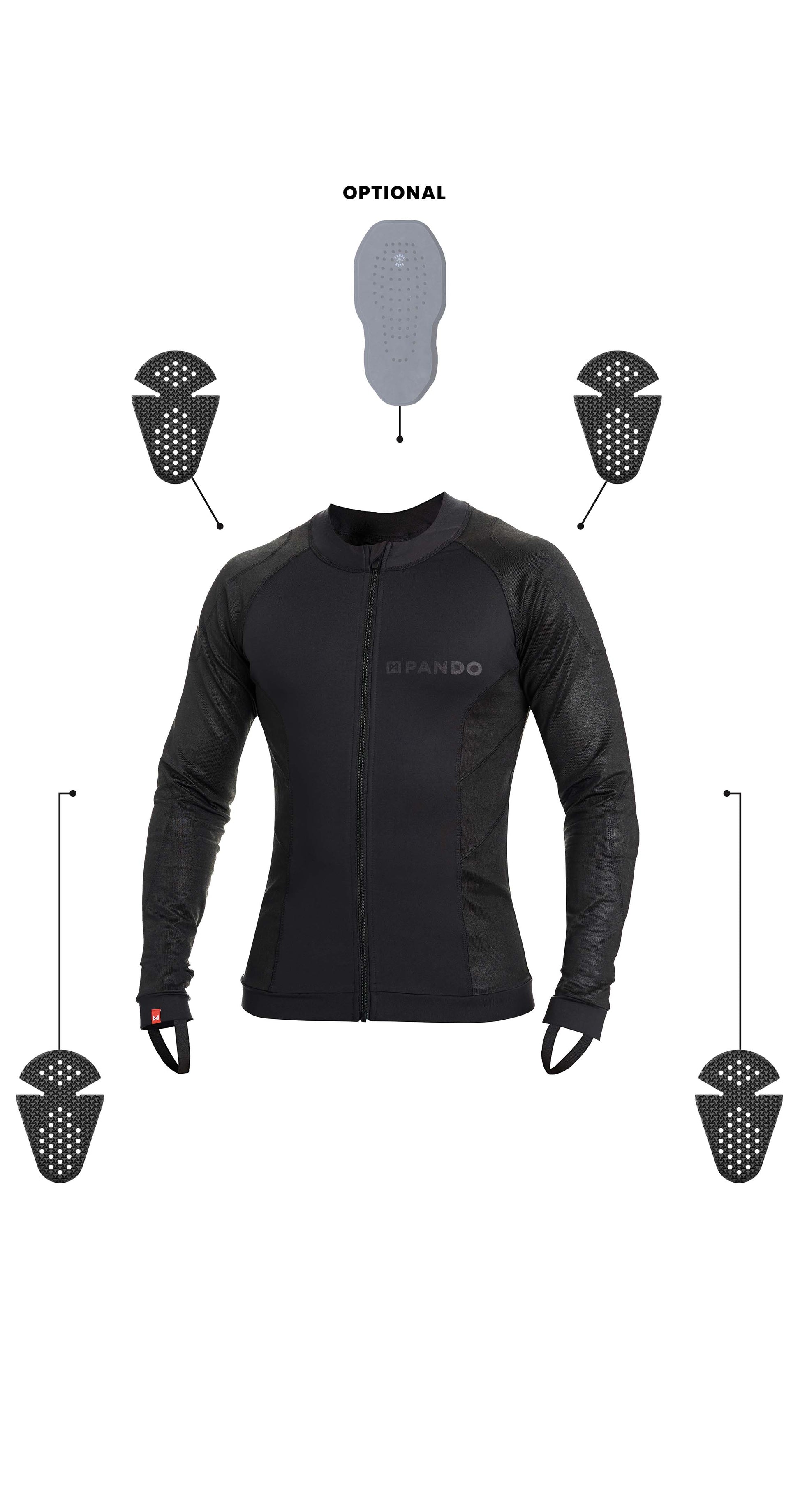 SHELL UH 03 – Armored Motorcycle Base Layer Shirt