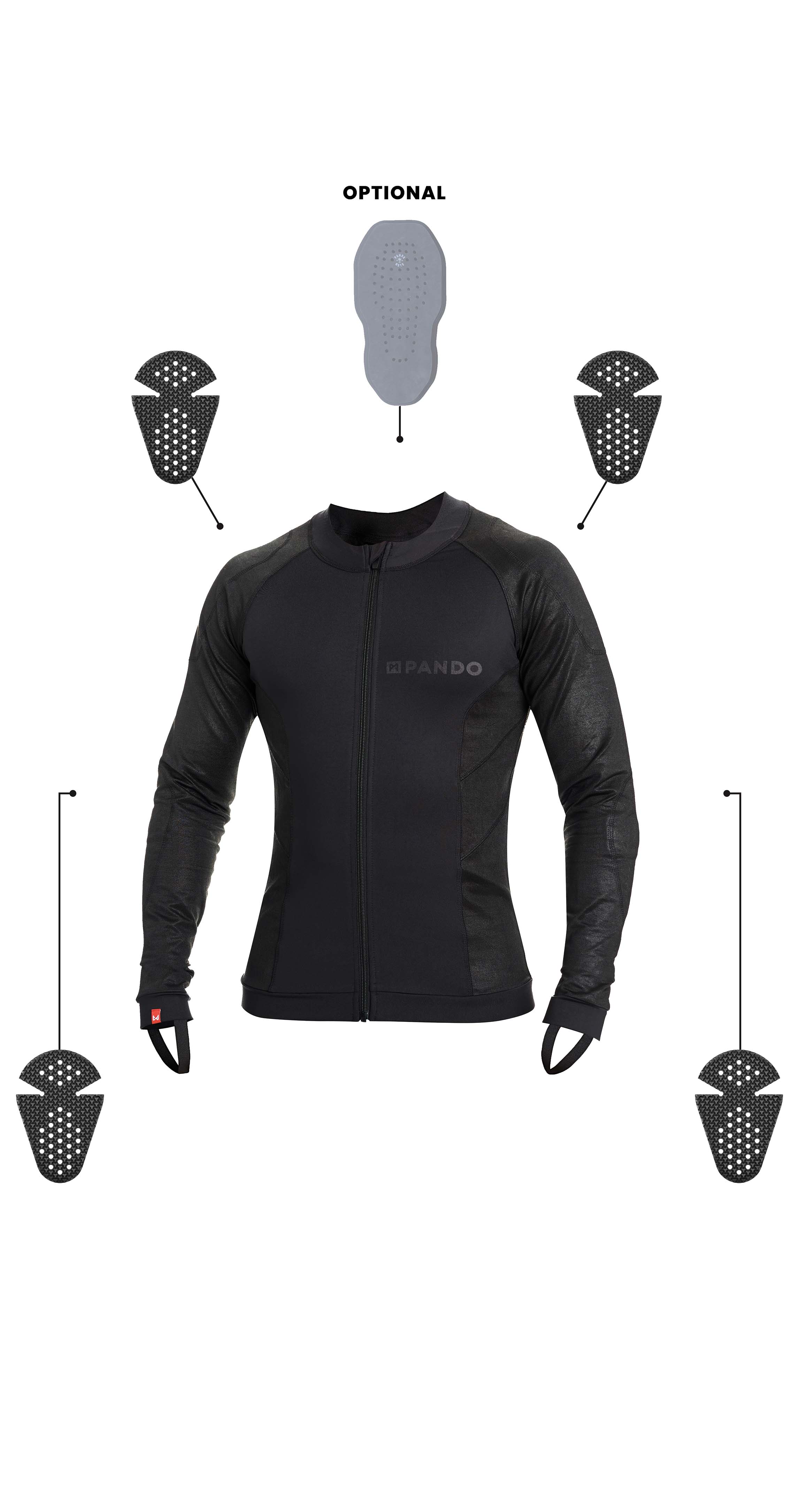 SHELL UH 03 – Armored Motorcycle Base Layer Shirt