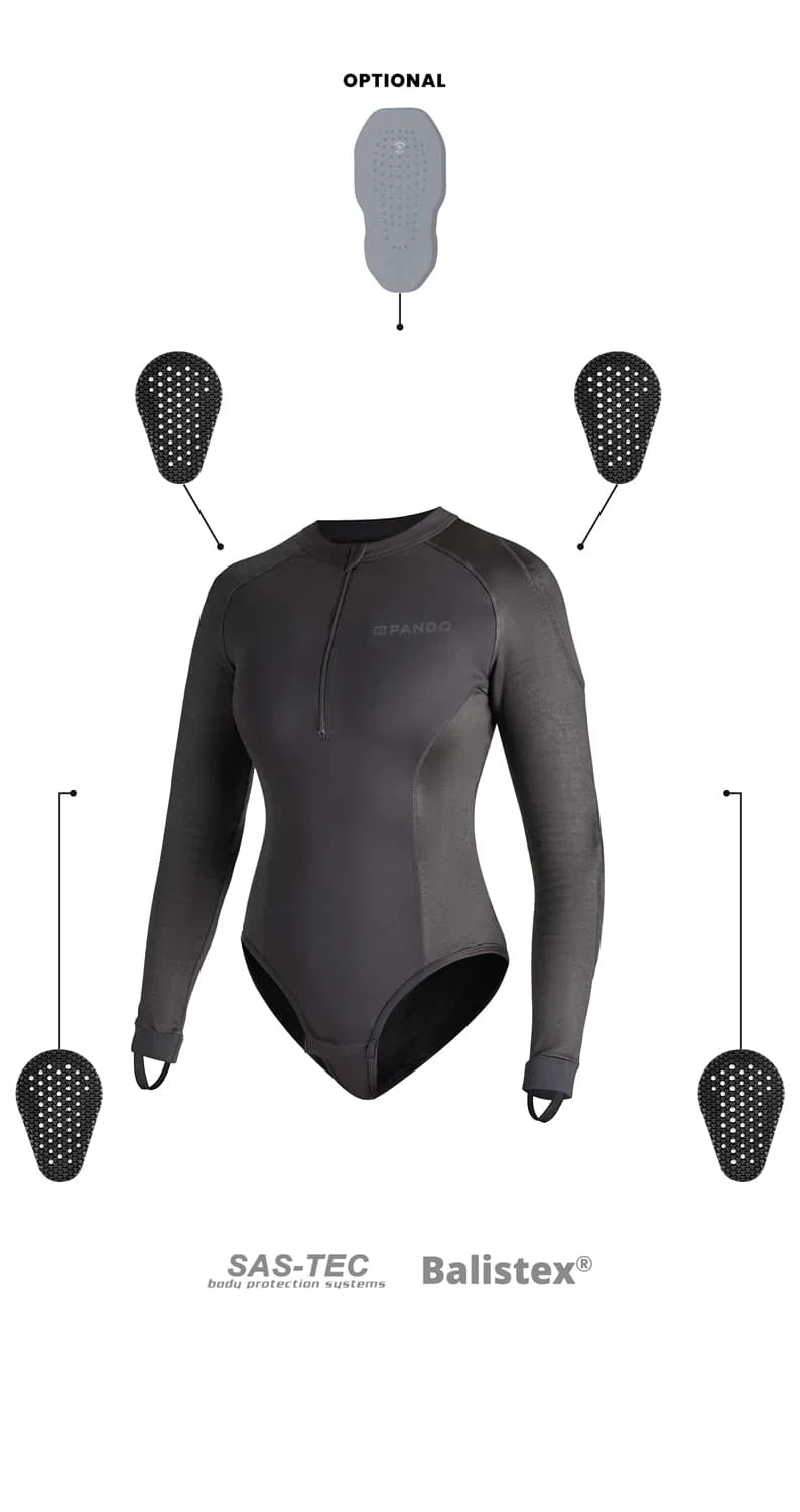 SHELL WW BLACK 02 - Protective motorcycle base layer / body