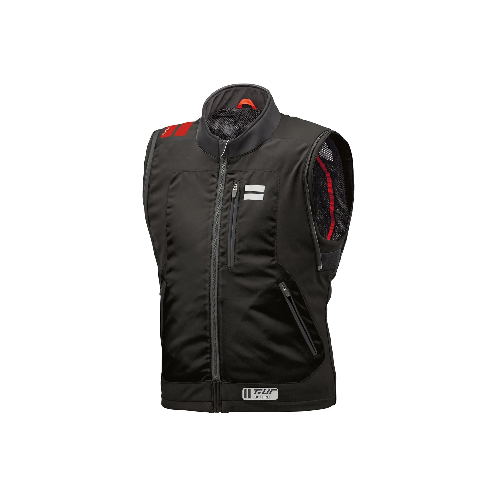 T.UR J-Three Arm Link Dual-Sport Motorcycle Jacket Black