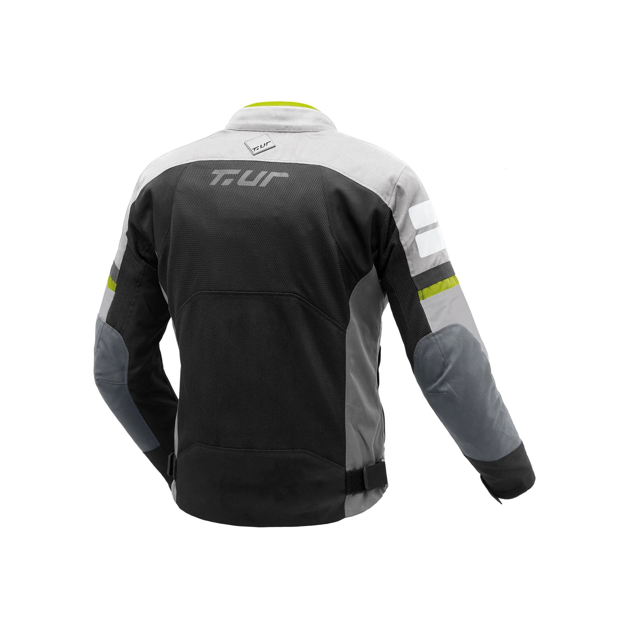 T.UR Etna Hydroscud 2-Layer Touring Motorcycle Jacket Black/Ice