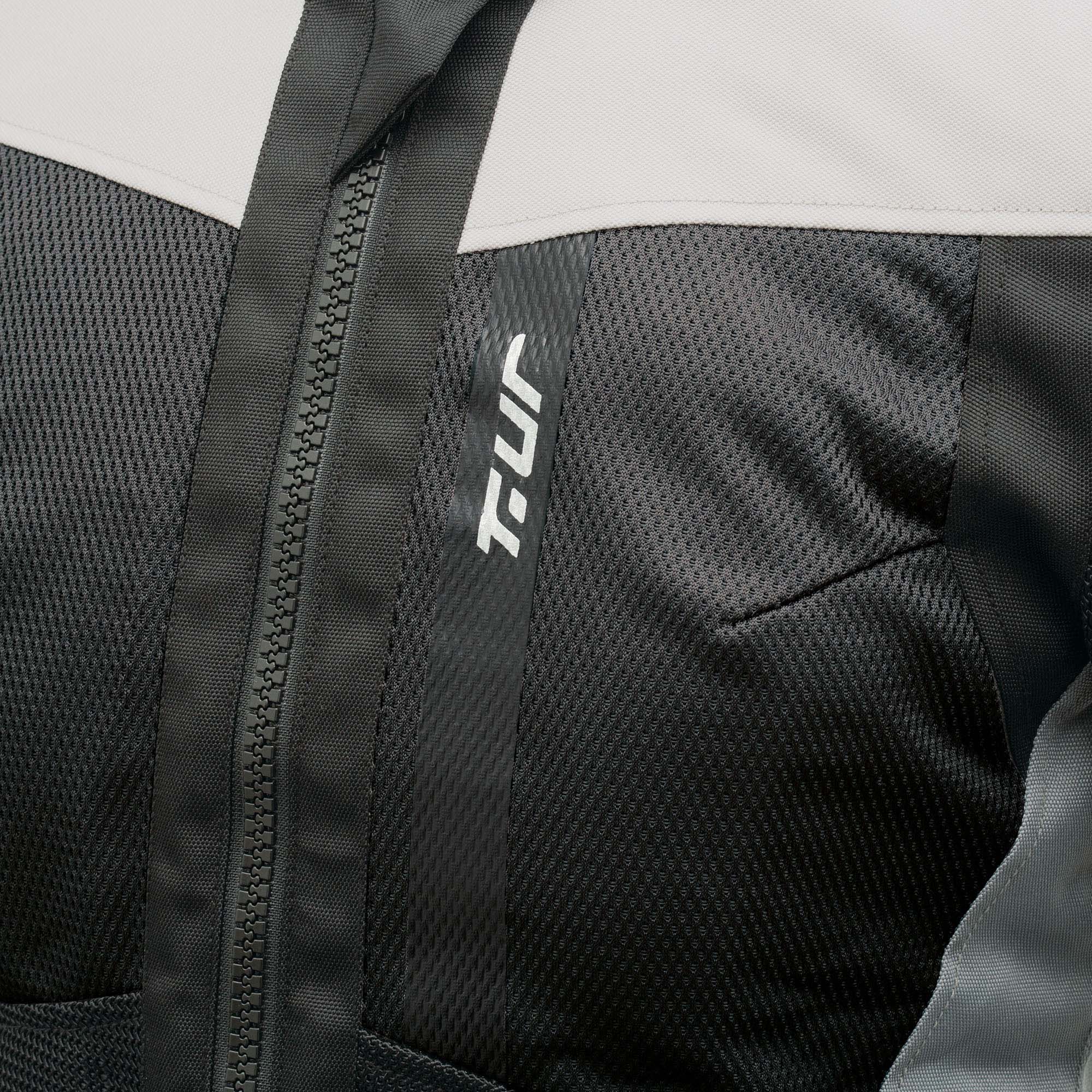 T.UR Etna Hydroscud Lady 2-Layer Touring Motorcycle Jacket Black/Ice