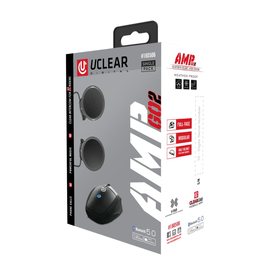 UClear AMP Go 2 Bluetooth Helmet Intercom