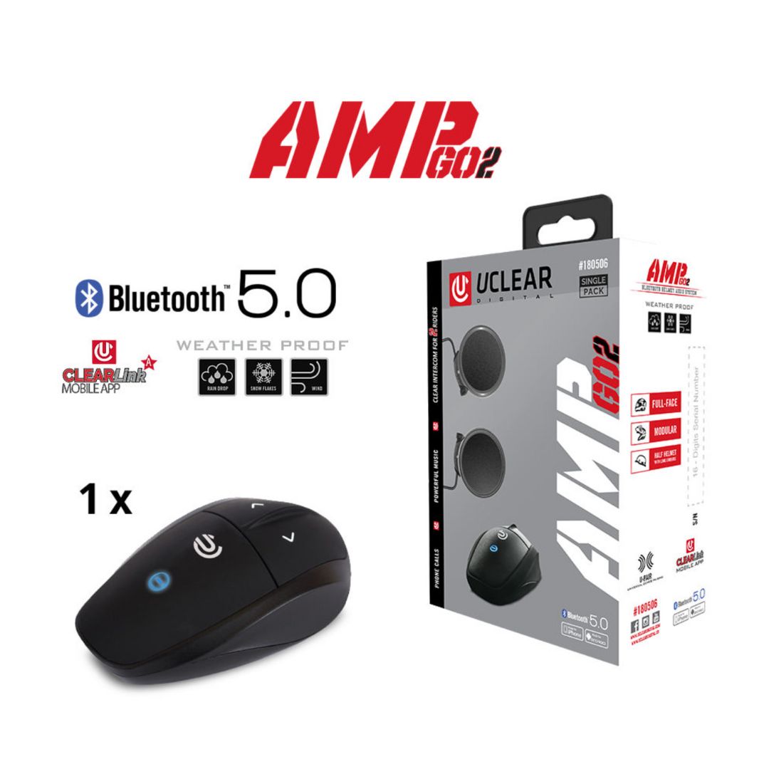 UClear AMP Go 2 Bluetooth Helmet Intercom