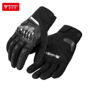 Motowolf Carbon Knuckle Protective Motorcycle Gloves – Black