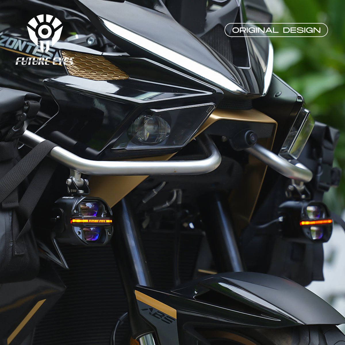 Future Eyes Galaxy X80 Motorcycle Auxiliary Spotlights (Pair)