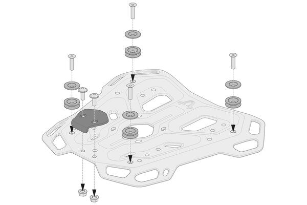 Adapter kit for ADVENTURE - RACK - MAKINA MOTO