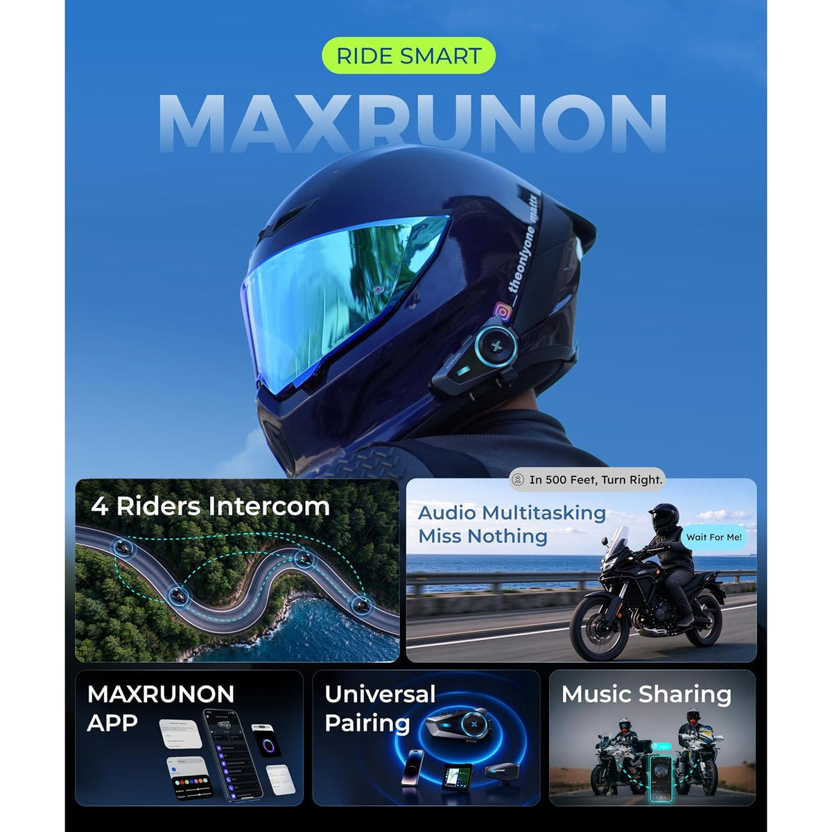 ASMAX MAXRUNON D10 intercom key features
