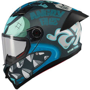 AXXIS Fenix Angry Face C7 Matt Motorcycle Helmet