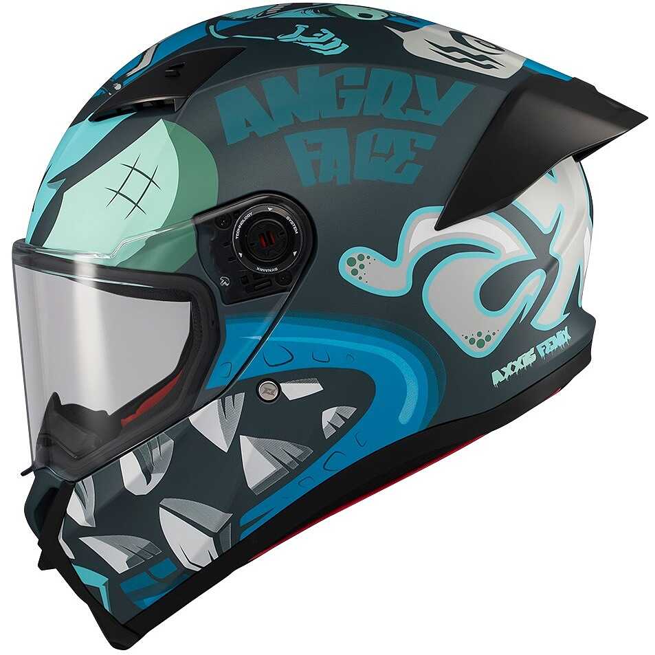 AXXIS Fenix Angry Face C7 Matt Motorcycle Helmet