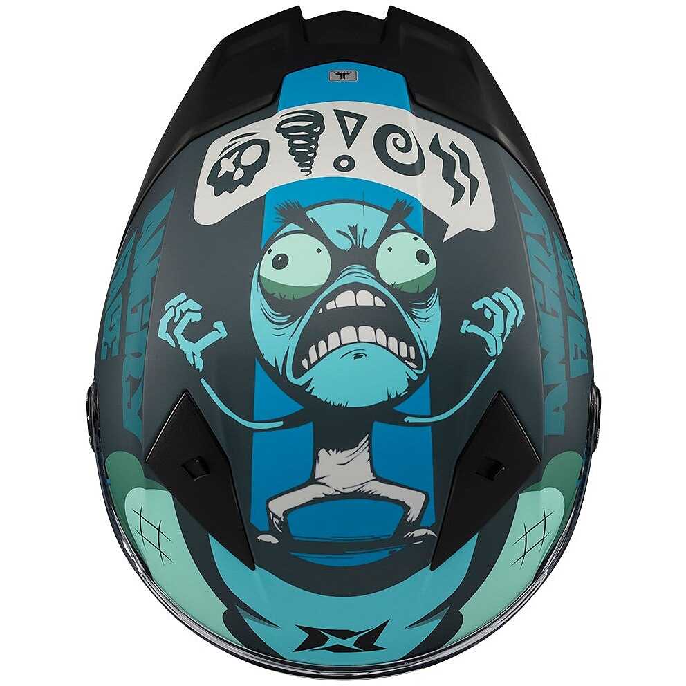 AXXIS Fenix Angry Face C7 Matt Motorcycle Helmet