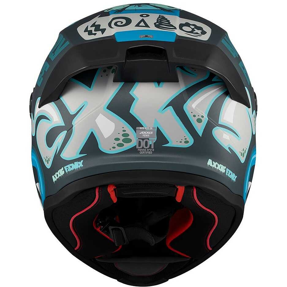 AXXIS Fenix Angry Face C7 Matt Motorcycle Helmet