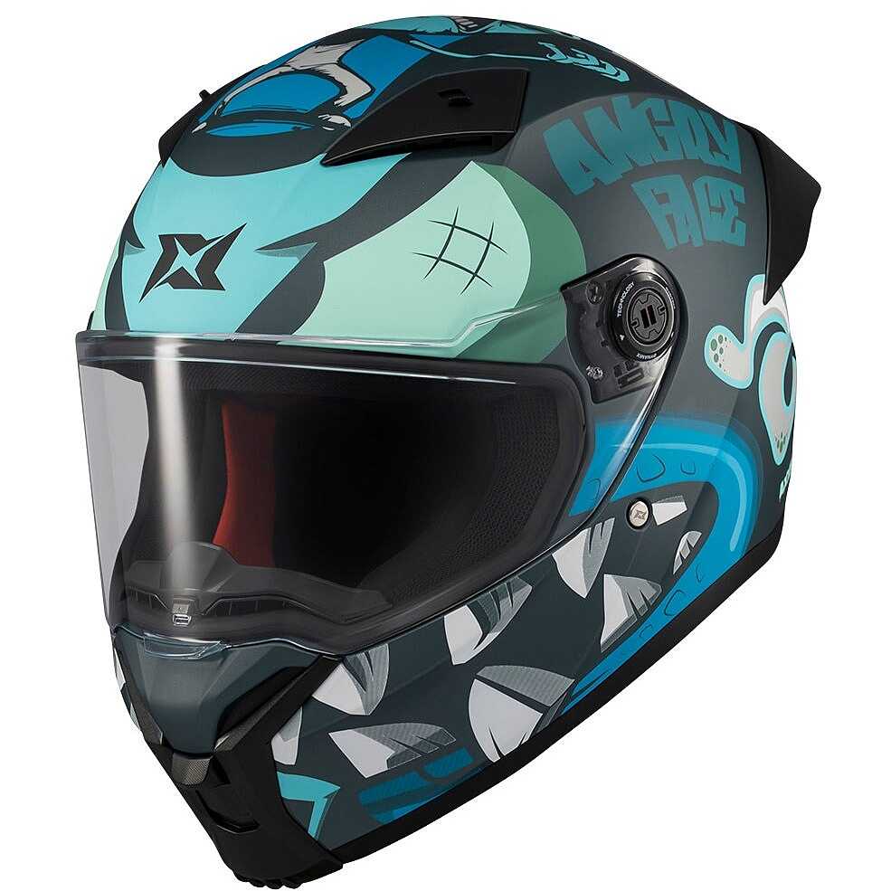 AXXIS Fenix Angry Face C7 Matt Motorcycle Helmet