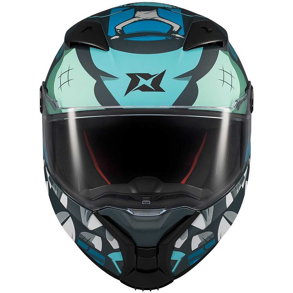 AXXIS Fenix Angry Face C7 Matt Motorcycle Helmet