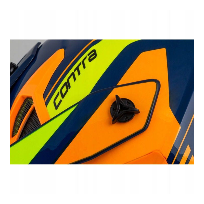 Cassida Cross Pro II Motocross Helmet Yellow Fluo/Orange/Blue