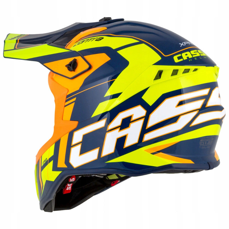 Cassida Cross Pro II Motocross Helmet Yellow Fluo/Orange/Blue