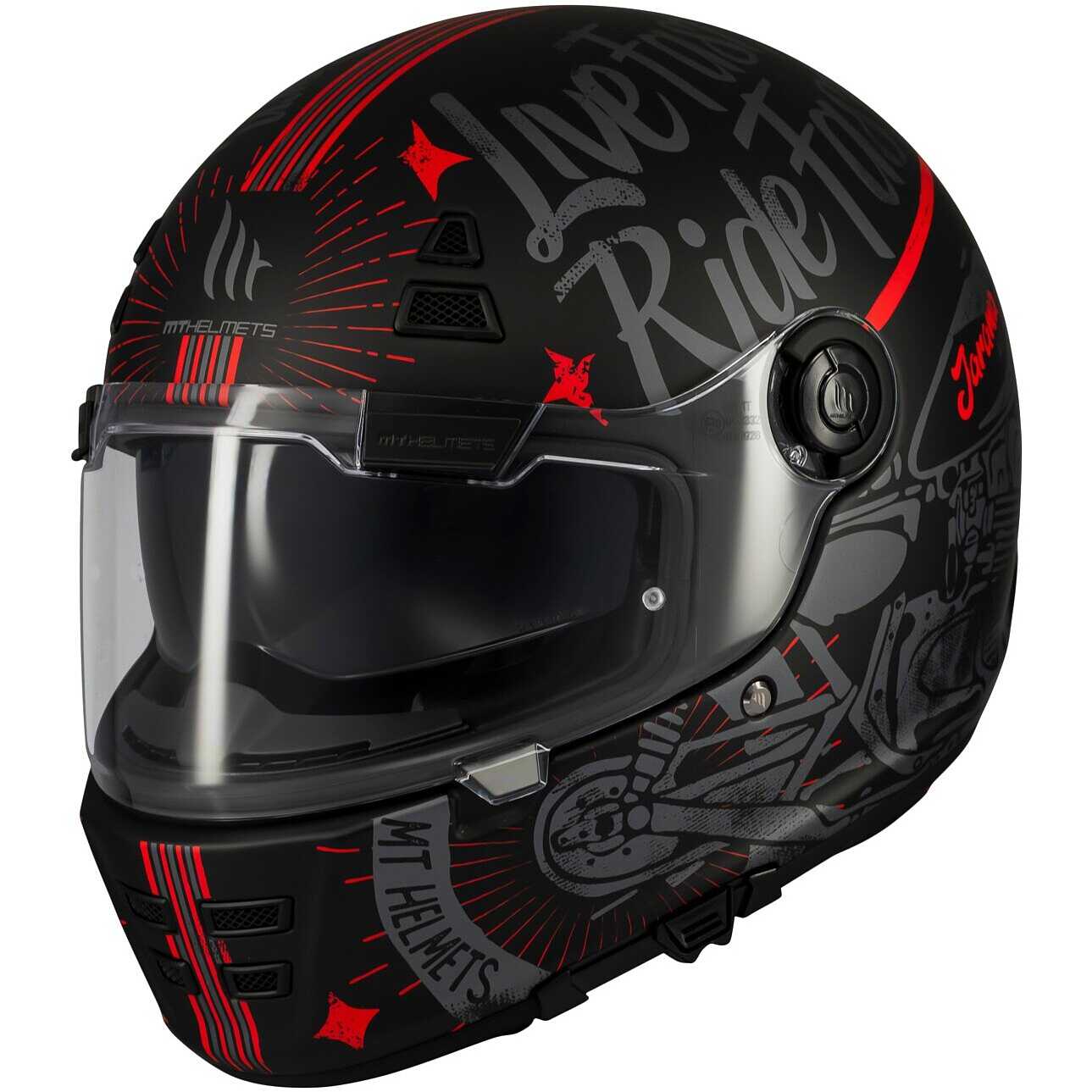 MT JARAMA SV ART MATTE BLACK RED