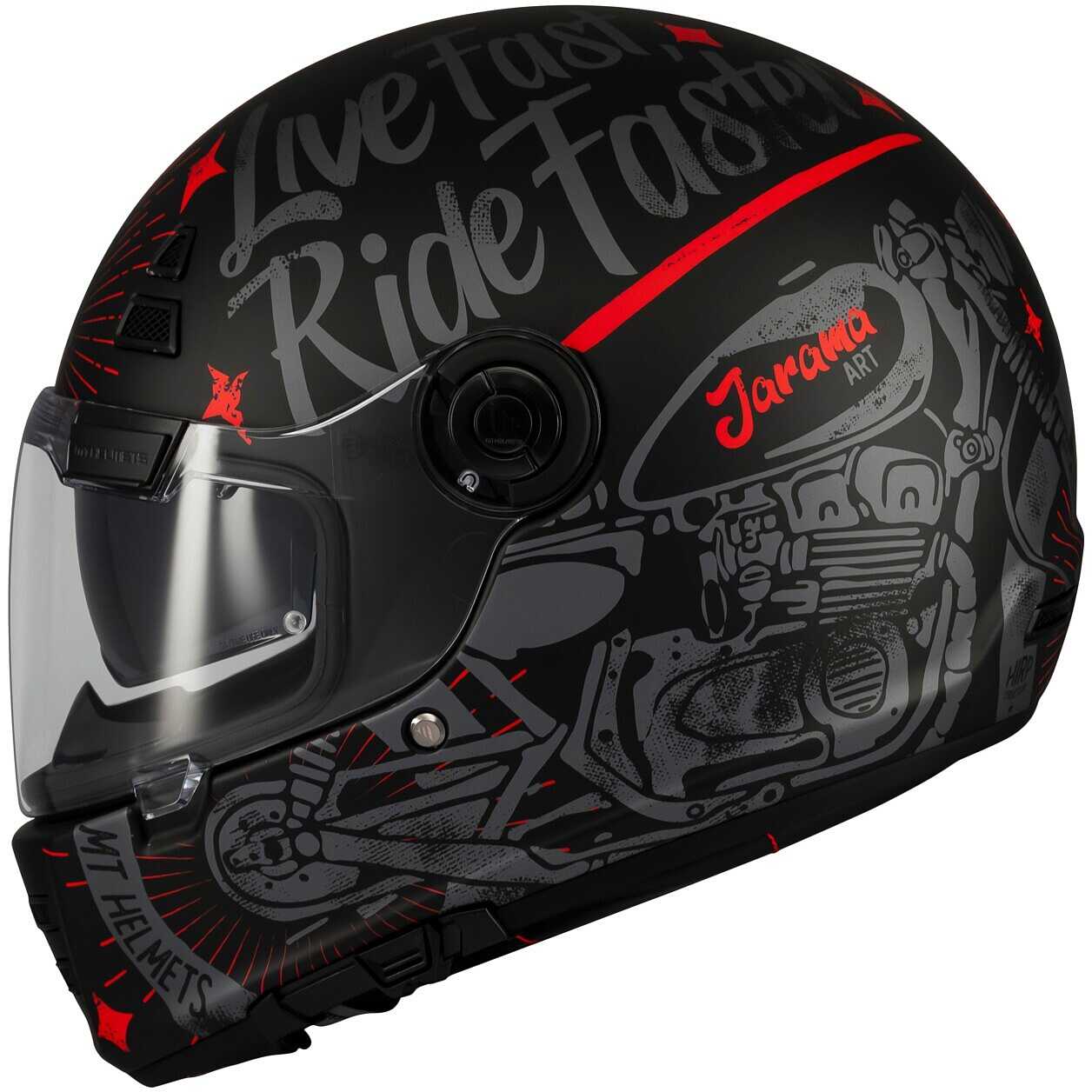 MT JARAMA SV ART MATTE BLACK RED