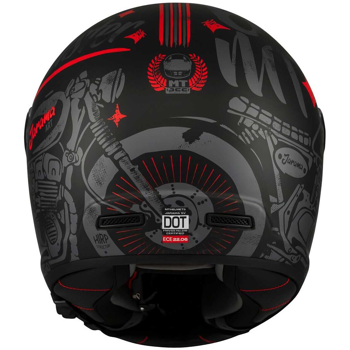 MT JARAMA SV ART MATTE BLACK RED