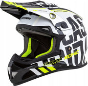 Cassida Cross Pro II Motocross Helmet Matte Black/Fluo Yellow/White